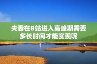 夫妻在B站进入高峰期需要多长时间才能实现呢