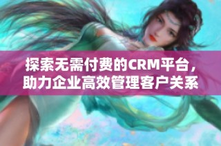 探索无需付费的CRM平台，助力企业高效管理客户关系