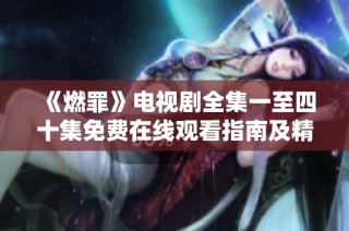 《燃罪》电视剧全集一至四十集免费在线观看指南及精彩解析