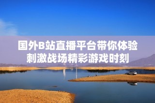 国外B站直播平台带你体验刺激战场精彩游戏时刻