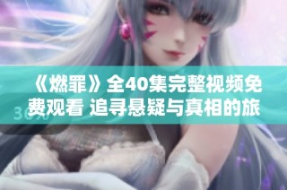 《燃罪》全40集完整视频免费观看 追寻悬疑与真相的旅程