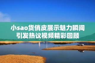小sao货俏皮展示魅力瞬间引发热议视频精彩回顾