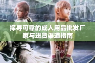 探寻可靠的成人用品批发厂家与进货渠道指南