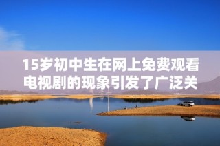 15岁初中生在网上免费观看电视剧的现象引发了广泛关注和讨论
