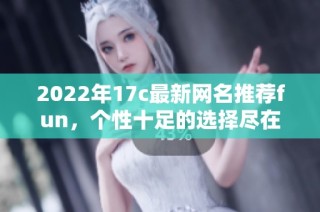 2022年17c最新网名推荐fun，个性十足的选择尽在其中