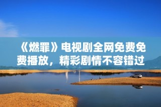 《燃罪》电视剧全网免费免费播放，精彩剧情不容错过