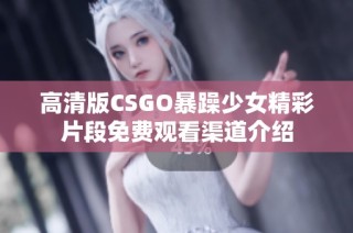 高清版CSGO暴躁少女精彩片段免费观看渠道介绍
