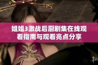 姐姐3激战后厨剧集在线观看指南与观看亮点分享