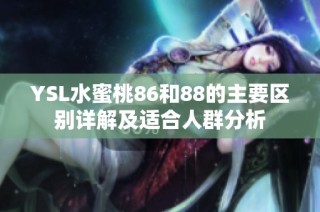 YSL水蜜桃86和88的主要区别详解及适合人群分析