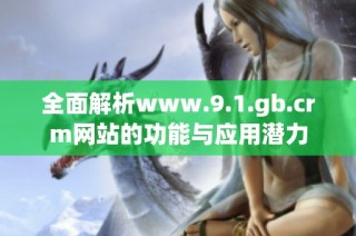 全面解析www.9.1.gb.crm网站的功能与应用潜力