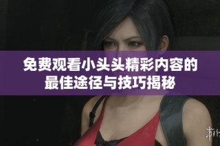 免费观看小头头精彩内容的最佳途径与技巧揭秘