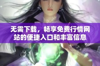 无需下载，畅享免费行情网站的便捷入口和丰富信息