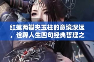 红莲两瓣夹玉柱的意境深远，诠释人生四句经典哲理之美