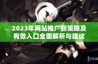 2023年网站推广新策略及有效入口全面解析与建议