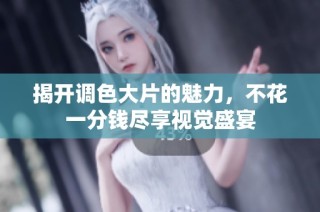 揭开调色大片的魅力，不花一分钱尽享视觉盛宴