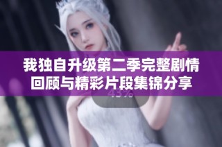 我独自升级第二季完整剧情回顾与精彩片段集锦分享