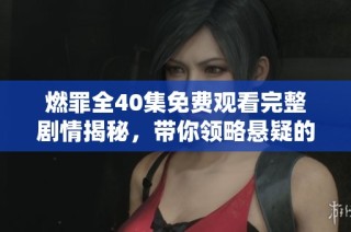 燃罪全40集免费观看完整剧情揭秘，带你领略悬疑的极致魅力