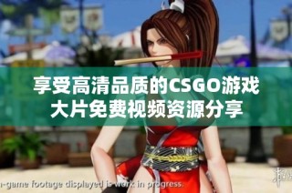 享受高清品质的CSGO游戏大片免费视频资源分享