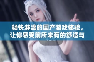 畅快淋漓的国产游戏体验，让你感受前所未有的舒适与乐趣