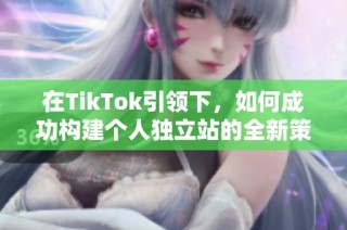 在TikTok引领下，如何成功构建个人独立站的全新策略与技巧