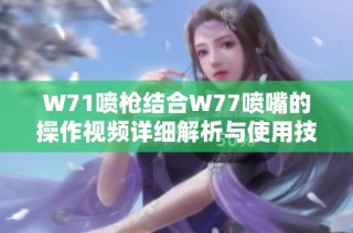 W71喷枪结合W77喷嘴的操作视频详细解析与使用技巧分享
