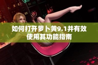 如何打开萝卜黄9.1并有效使用其功能指南