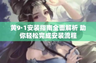 黄9·1安装指南全面解析 助你轻松完成安装流程