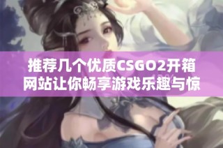 推荐几个优质CSGO2开箱网站让你畅享游戏乐趣与惊喜
