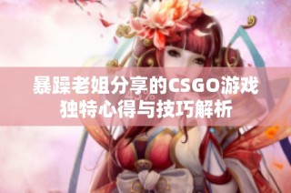 暴躁老姐分享的CSGO游戏独特心得与技巧解析