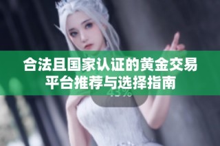 合法且国家认证的黄金交易平台推荐与选择指南
