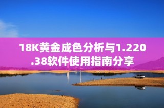 18K黄金成色分析与1.220.38软件使用指南分享