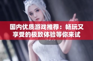 国内优质游戏推荐：畅玩又享受的极致体验等你来试