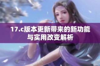 17.c版本更新带来的新功能与实用改变解析
