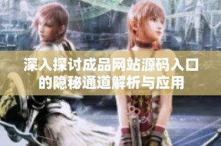 深入探讨成品网站源码入口的隐秘通道解析与应用