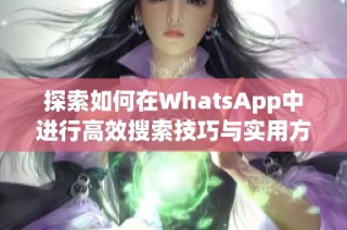 探索如何在WhatsApp中进行高效搜索技巧与实用方法