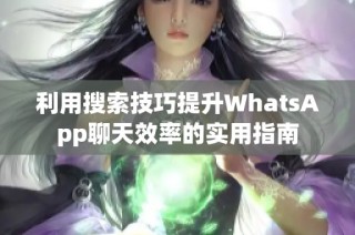 利用搜索技巧提升WhatsApp聊天效率的实用指南