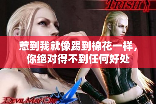 惹到我就像踢到棉花一样，你绝对得不到任何好处