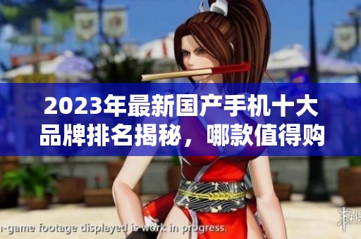 2023年最新国产手机十大品牌排名揭秘，哪款值得购买？