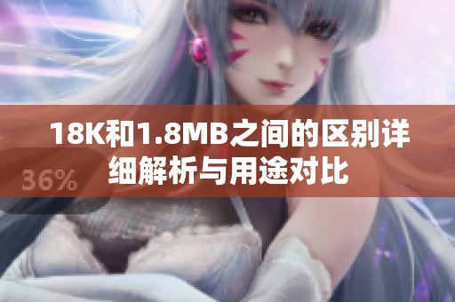 18K和1.8MB之间的区别详细解析与用途对比