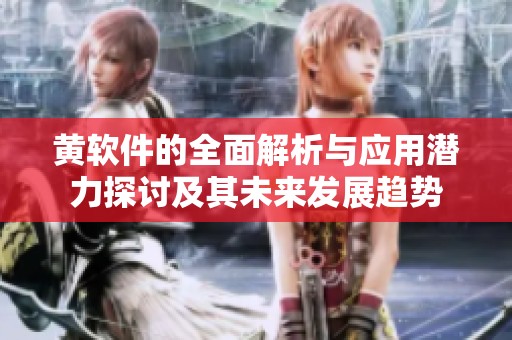 黄软件的全面解析与应用潜力探讨及其未来发展趋势
