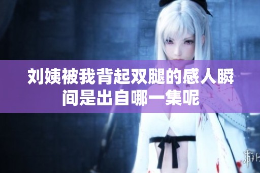 刘姨被我背起双腿的感人瞬间是出自哪一集呢
