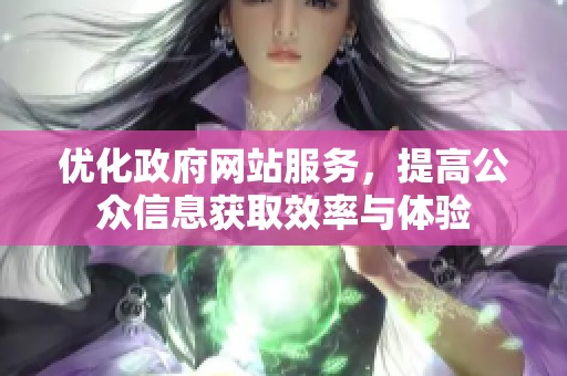 优化政府网站服务，提高公众信息获取效率与体验