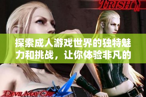 探索成人游戏世界的独特魅力和挑战，让你体验非凡的游戏乐趣