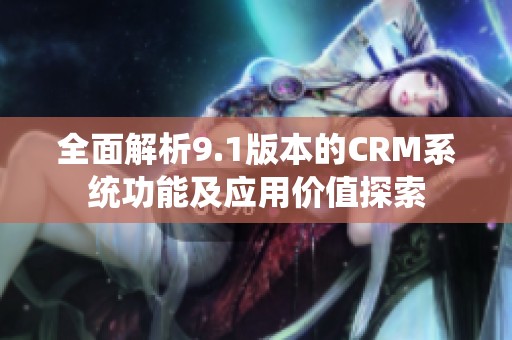 全面解析9.1版本的CRM系统功能及应用价值探索