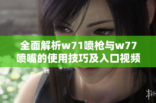 全面解析w71喷枪与w77喷嘴的使用技巧及入口视频分享