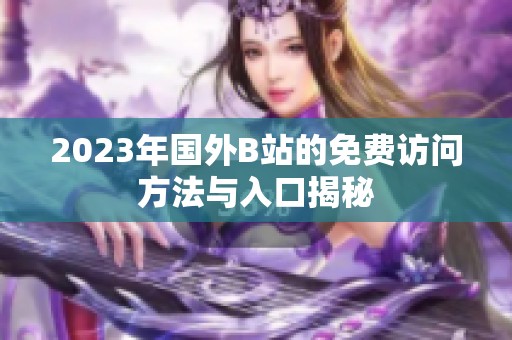 2023年国外B站的免费访问方法与入口揭秘