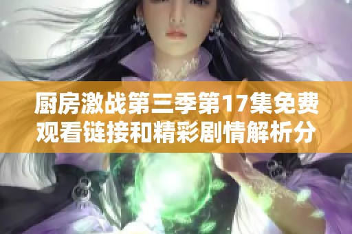厨房激战第三季第17集免费观看链接和精彩剧情解析分享