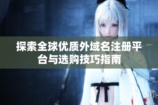 探索全球优质外域名注册平台与选购技巧指南