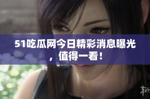 51吃瓜网今日精彩消息曝光，值得一看！
