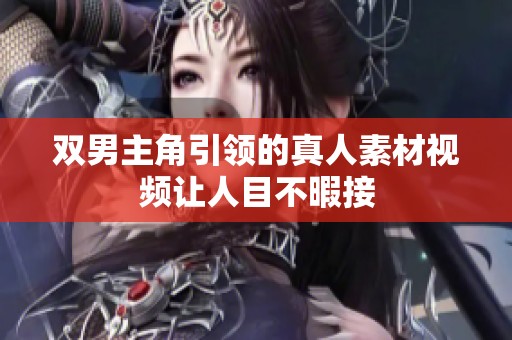 双男主角引领的真人素材视频让人目不暇接